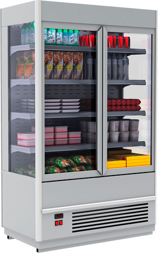 Холодильная горка Carboma Cube FC 20-07 VV 0,6-1 (распашные двери)