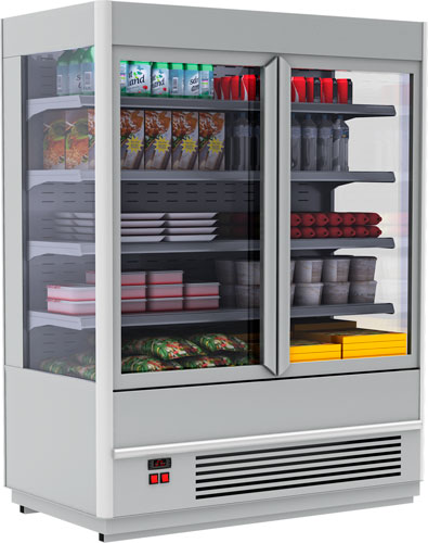 Холодильная горка Carboma Cube FC 20-07 VV 2,5-1 (распашные двери)