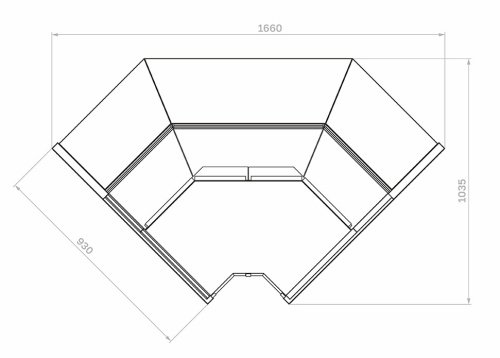 Холодильная витрина Carboma GC95 VM-6-1 внутренний угол с боковинами (версия 2.0) 9006-9005 фото 5 Холодильная витрина Carboma GC95 VM-6-1 внутренний угол с боковинами (версия 2.0) 9006-9005 фото 5