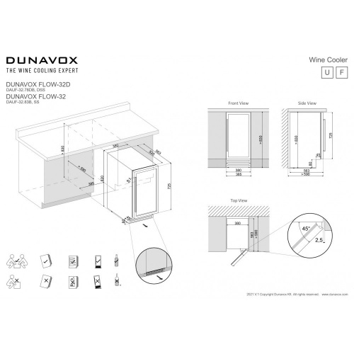 Винный шкаф Dunavox DAUF-32.83B фото 4