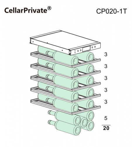 Винный шкаф Cellar Private CP020-1T фото 10