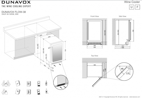Винный холодильник Dunavox DAUF-38.100DB фото 5