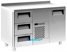 Холодильный стол Carboma T70 M2-1 (2GN/NT) (1 дверь, 3 ящика)