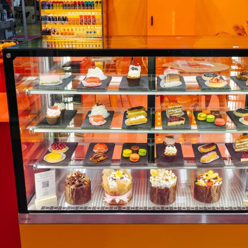 Кондитерская витрина CHILZ Vete II Kub Lux 60 серый матовый фото 8