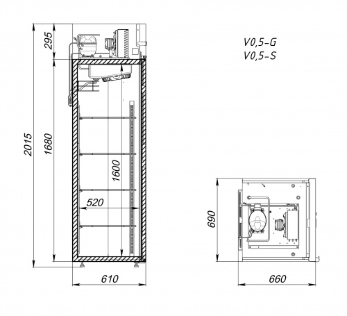 Холодильный шкаф Аркто V0.5-S фото 3