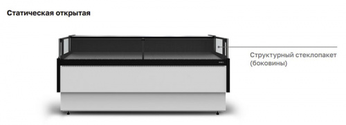 Холодильная витрина Carboma GC95 SM 1,8-2 открытая с боковинами (версия 2.0) 9006-9005 фото 3