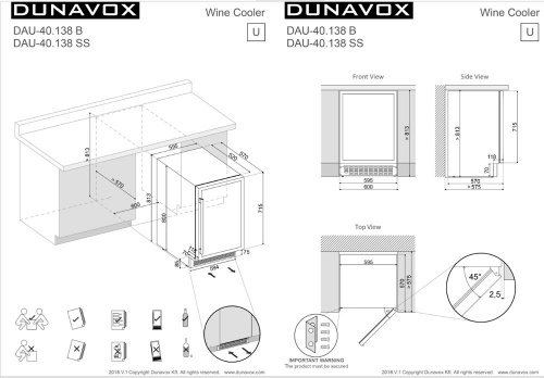 Винный холодильник Dunavox DAUF-40.138B фото 3