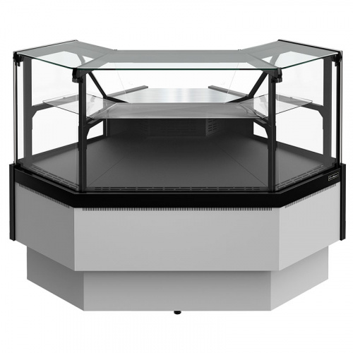 Холодильная витрина Carboma GC95 VM-5 -1 внешний угол с боковинами (версия 2.0) 9006-9005 фото 2