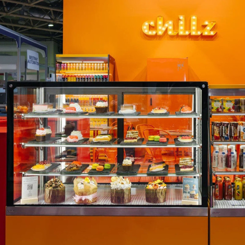 Кондитерская витрина CHILZ Vete II Kub Lux 60 чёрный муар фото 6